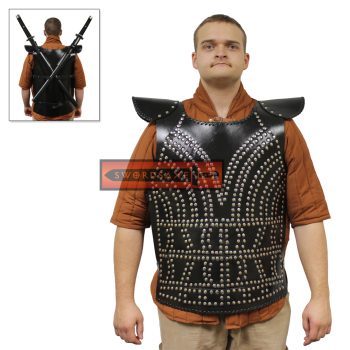 Black_Studded_Armor_Real_Leather_Ninja_Warrior_Assassin_Chest_Cuirass_Vest_Dual_Sword_Frog_Breatplate_Hard